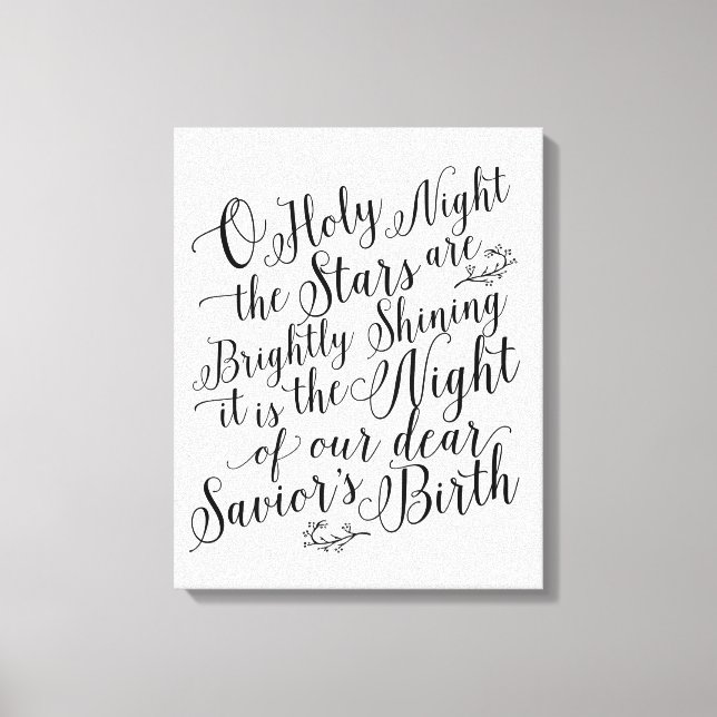 O Holy Night | Christmas Lettered Sign (Front)