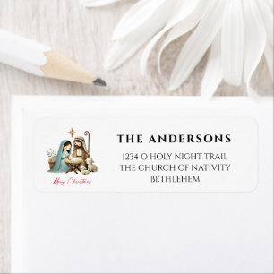 O Holy Night Christmas Nativity Scene Address