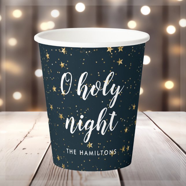 O Holy Night | Christmas Star  Paper Cups (Creator Uploaded)