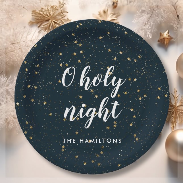 O Holy Night Christmas Star  Paper Plate (Creator Uploaded)