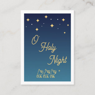 O Holy Night Elegant Christmas Prayer Card