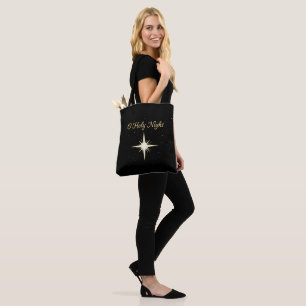 O Holy Night Elegant Star of Bethlehem Religious Tote Bag