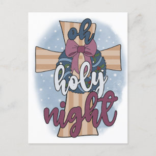 O Holy Night Faith Hope Love Christmas Jesus God H Postcard