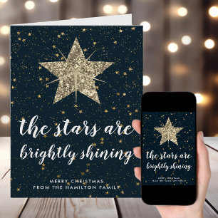 O Holy Night   Gold Stars Christmas Card