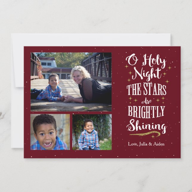 O Holy Night Holiday Card (Front)