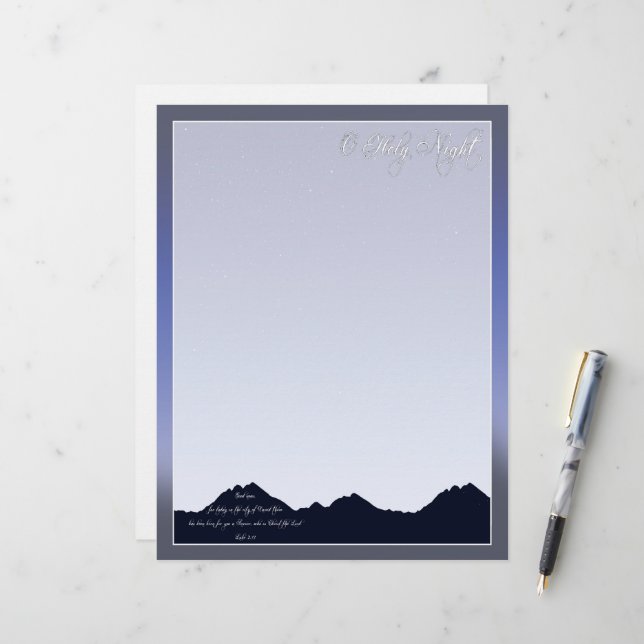 O Holy Night letterhead (Front/Back In Situ)