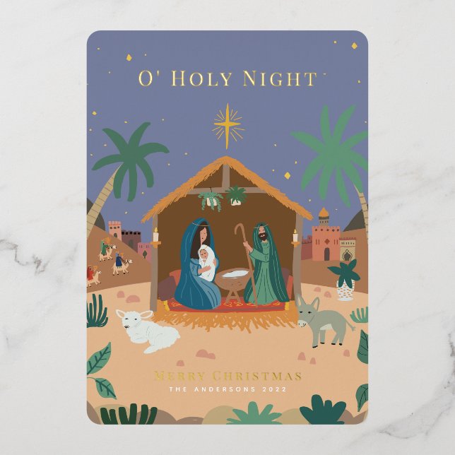 O' Holy Night Nativity Christmas (Front)