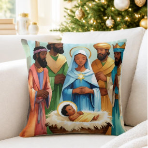 O Holy Night Nativity Christmas Cushion