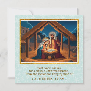O Holy Night Nativity Religious Church Holiday Card