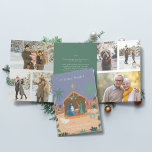 O' Holy Night Nativity Scene Christmas Tri-Fold Holiday Card<br><div class="desc">Nativity scene in Bethlehem Christmas illustration designed by Shelby Allison that can be personalized with your Holiday Greeting, </div>