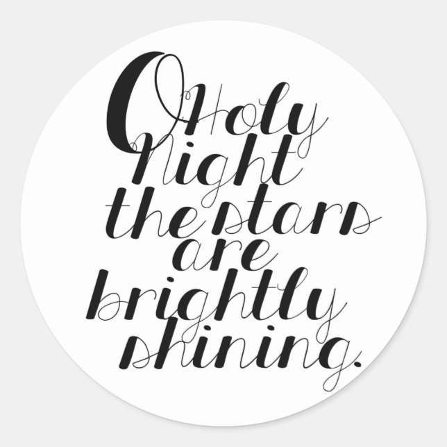 O Holy Night | Round Stickers (Front)