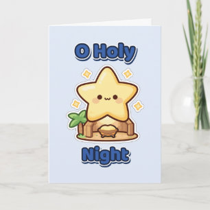 O Holy Night Star of Bethlehem Christmas Card