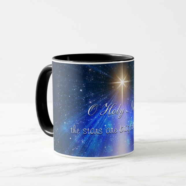 O Holy Night - the stars are brightly shining mug (Front Left)