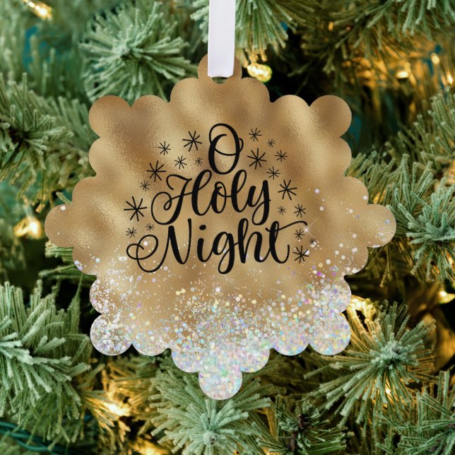 O Holy Night  Tree Decoration Card (Insitu (Tree))