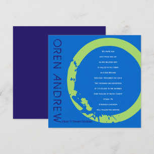 O Initial Collection Bar Bat Mitzvah Invitation