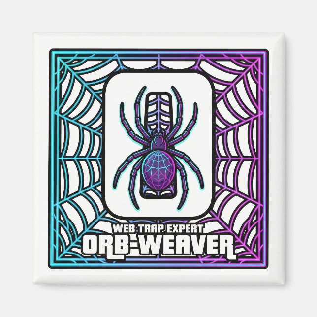 O is for Orb-Weaver – GTA Style ABC Learning Magnet (Front)
