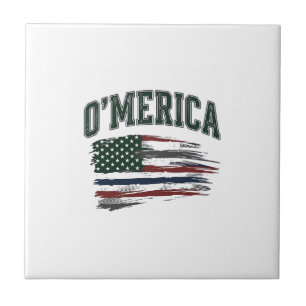 O’Merica Vintage Distressed Flag Shirt Design_1 Tile