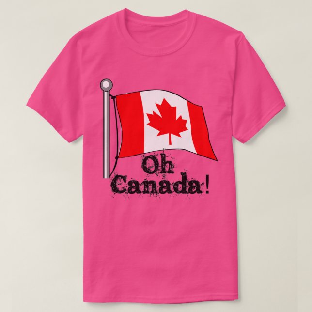 O Oh Canada Canadian Flag  Men Women Kids Boys Gir T-Shirt (Design Front)