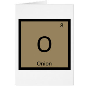 O - Onion Vegetable Chemistry Periodic Table