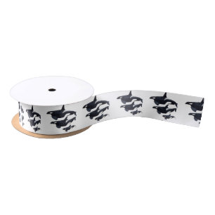 O.orca-fond transparent satin ribbon