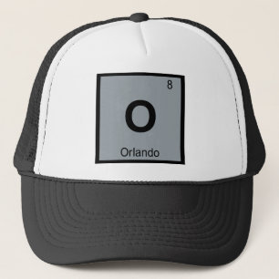 O - Orlando Greek Chemistry Periodic Table Symbol Trucker Hat