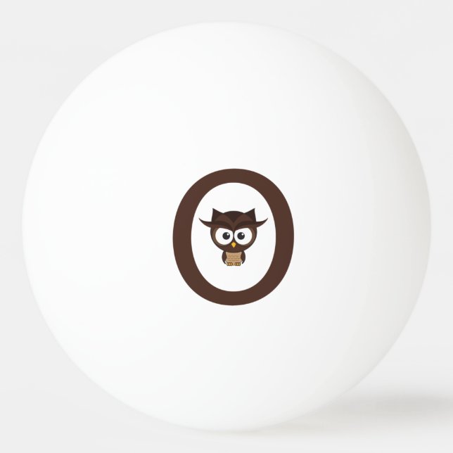 O - Owl Ping Pong Ball (Front)