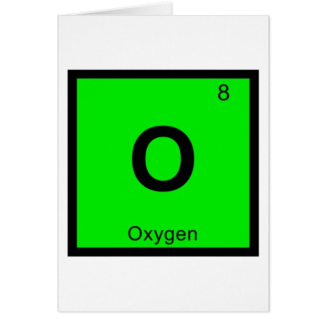 O - Oxygen Chemistry Periodic Table Symbol (Front)