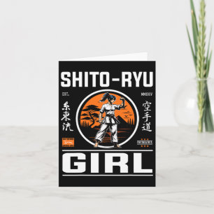 O Ryu Girl Precision And Style In Karate Design!  Card