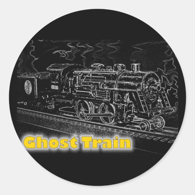 O Scale Model Train - Ghost Train Classic Round Sticker (Front)