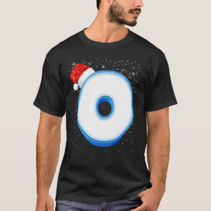 O Snowy Capital Christmas Monogram Alphabet Letter T-Shirt