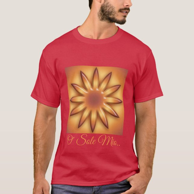 O Sole Mio. Abstract geometric gradient texture. T-Shirt (Front)
