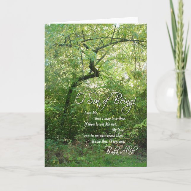O Son of Being - Bent Tree - Greeting Card (Front)