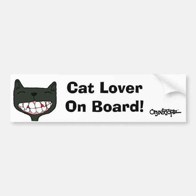O&T Bumper Sticker Cat Lover... (Front)