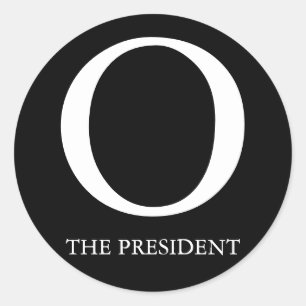 O: THE PRESIDENT CLASSIC ROUND STICKER