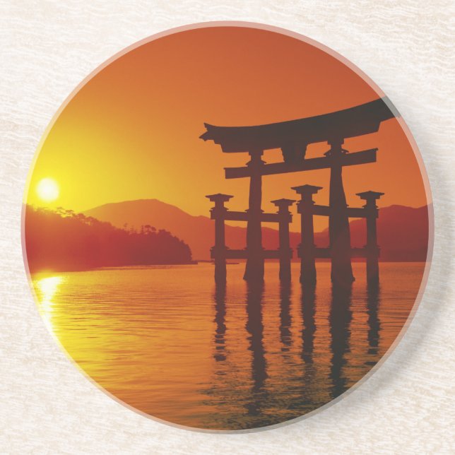O-Torii Gate, Itsukushima shrine, Miyajima, Coaster (Front)