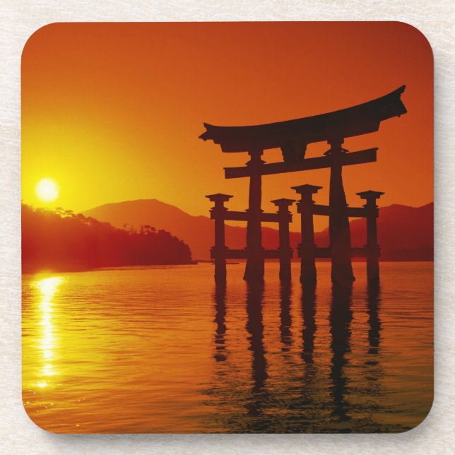 O-Torii Gate, Itsukushima shrine, Miyajima, Coaster (Front)