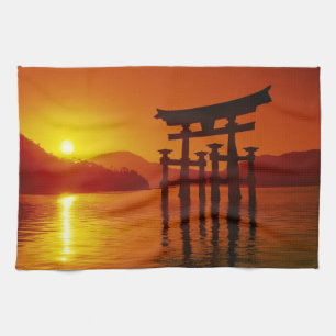 O-Torii Gate, Itsukushima shrine, Miyajima, Tea Towel