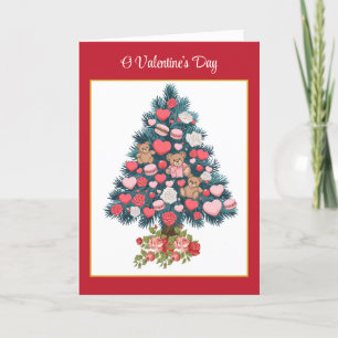 O Valentine's Day Tree" with Whimsical Lyrics Holiday Card