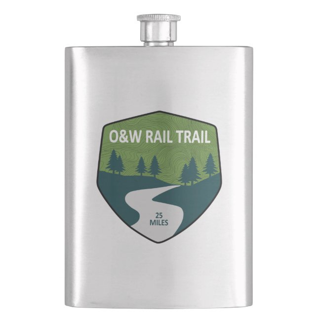O&W Rail Trail Hip Flask (Front)