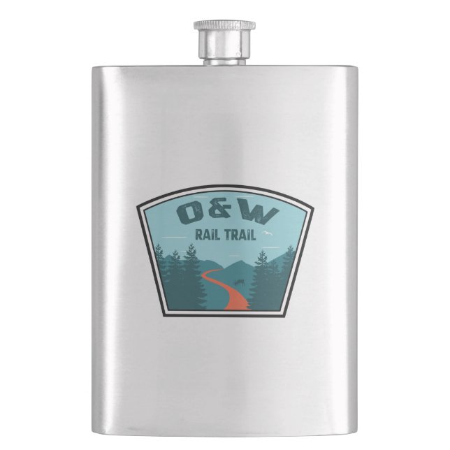 O&W Rail Trail Hip Flask (Front)