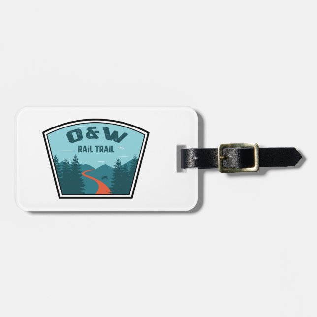 O&W Rail Trail Luggage Tag (Front Horizontal)