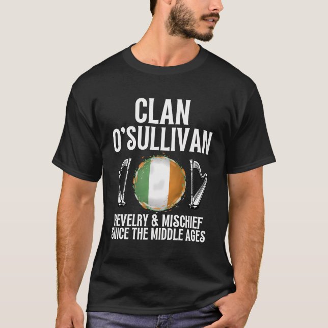 Oâ€™Sullivan Surname Irish Family Name Heraldic Ce T-Shirt (Front)