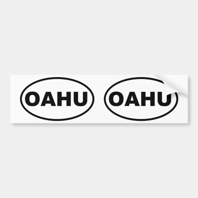 OAHU BUMPER STICKER (Front)