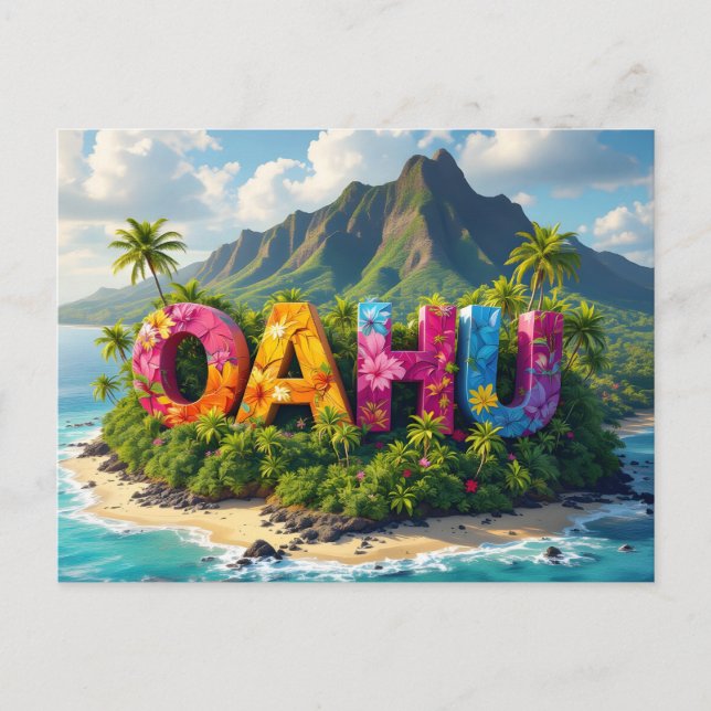Oahu dreaming postcard (Front)