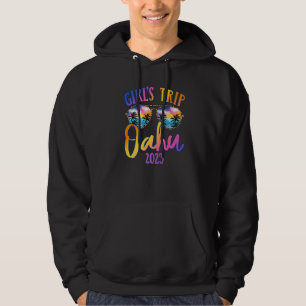 Oahu Hawaii 2023 Girls Trip Sunglasses Summer Girl Hoodie