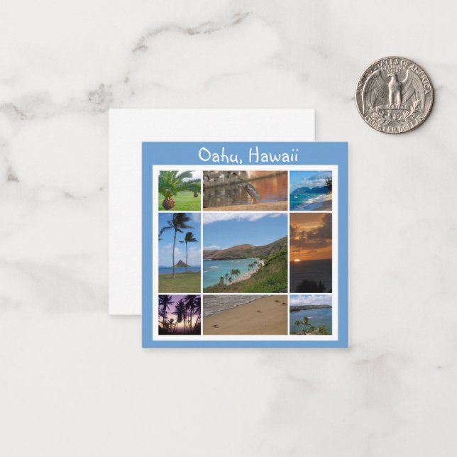 Oahu, Hawaii  Card (Front/Back In Situ)