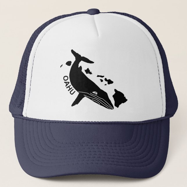 Oahu - Hawaii Islands Humpback Trucker Hat (Front)