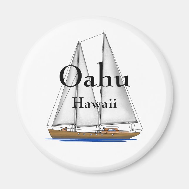 Oahu Hawaii Magnet (Front)