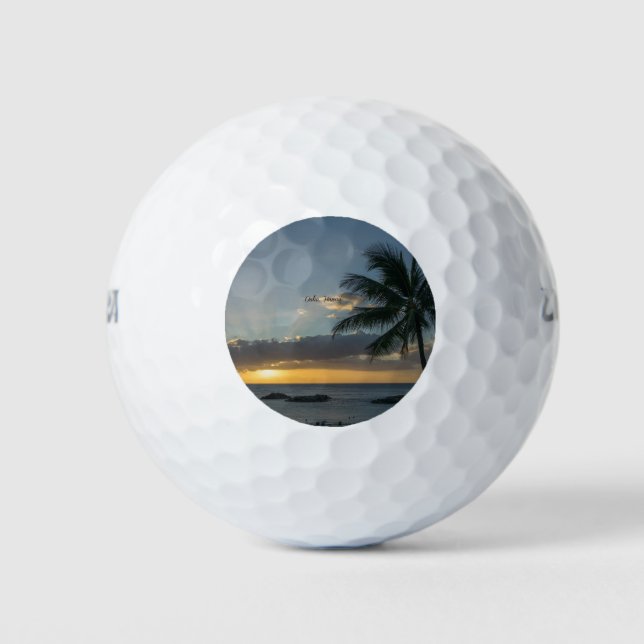 Oahu, Hawaii sunset Golf Balls (Front)