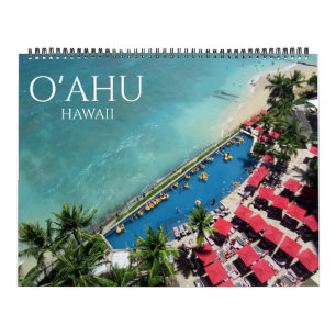 o'ahu hawaii usa 2026 large calendar